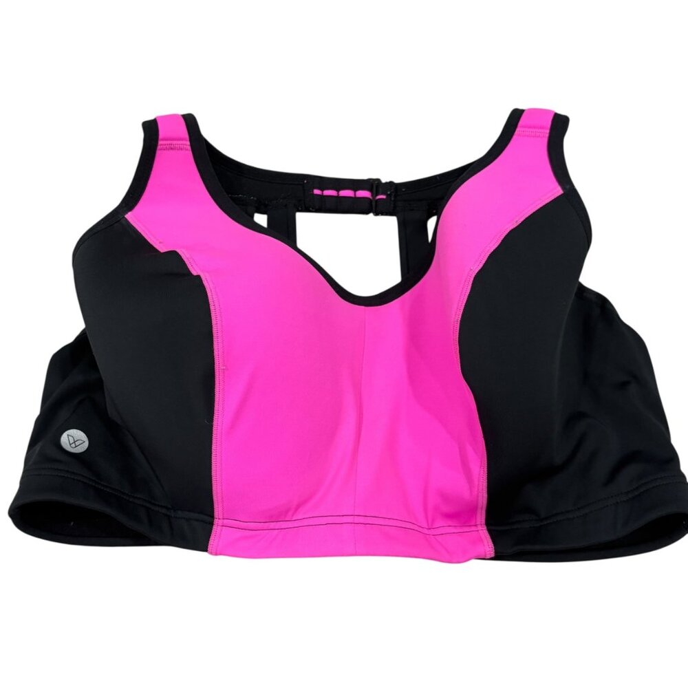 Livi Active Womens Molded Underwire Sports Bra 40D Black & Pink
